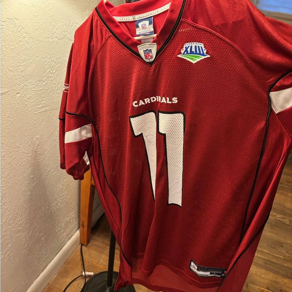 Reebok Red Football Jersey with White Accents